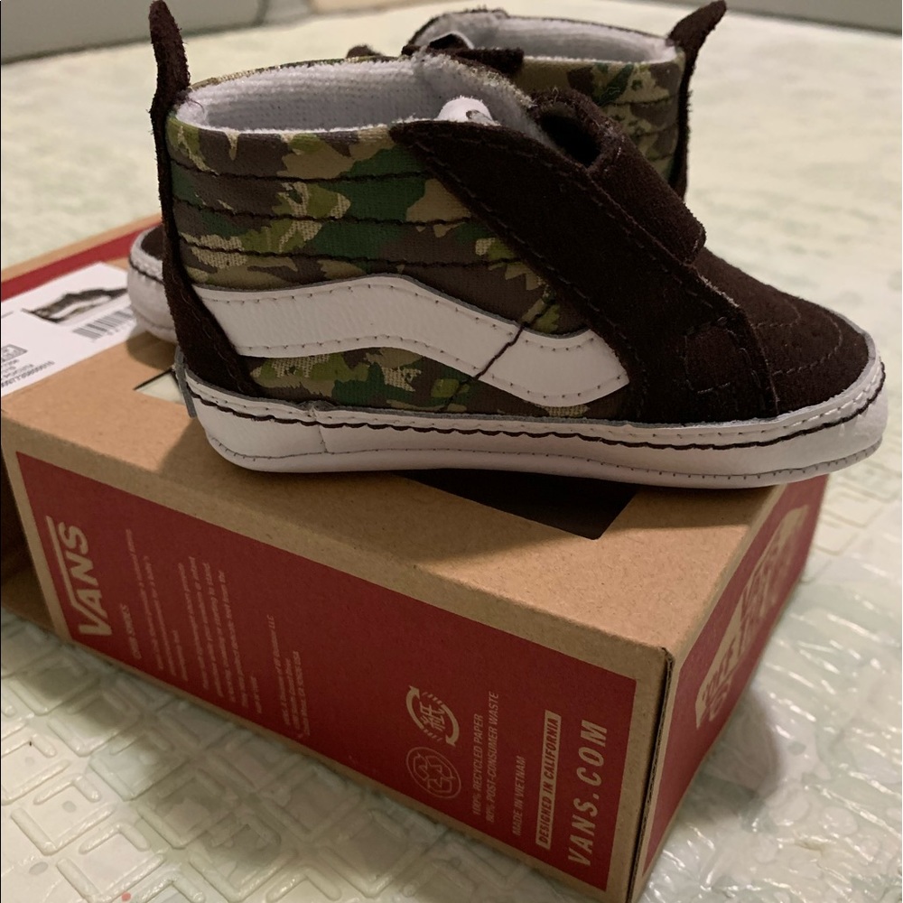 Vans sk8-hi crib animal camo infant shoes